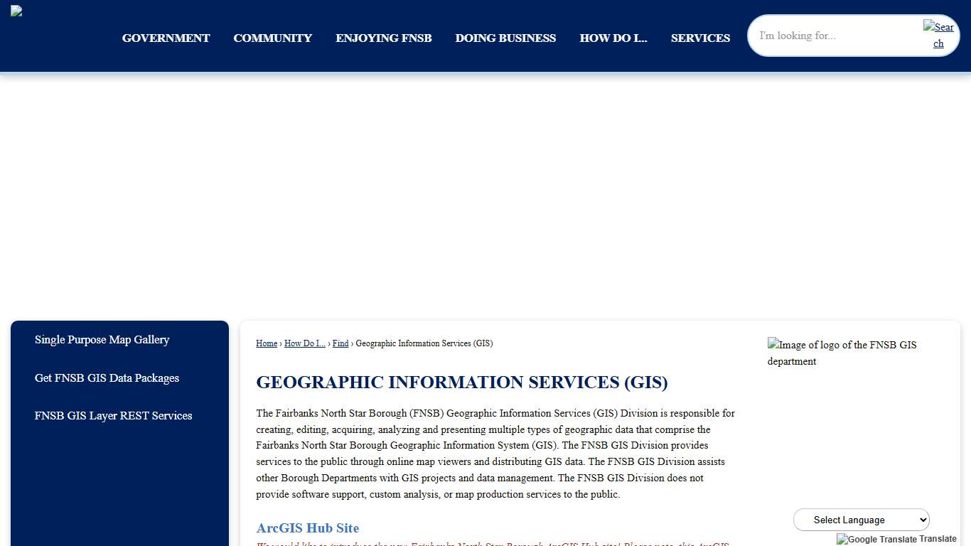 Geographic Information Services (GIS) | Fairbanks North Star Borough, AK